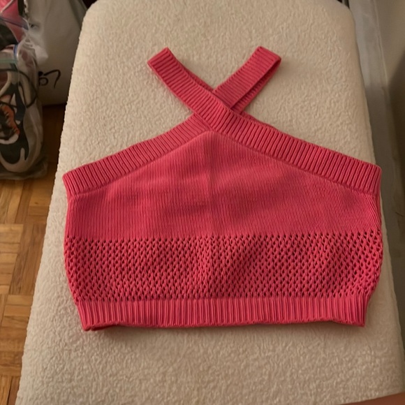 Zara chenille top pink / cute crop top - Picture 3 of 6